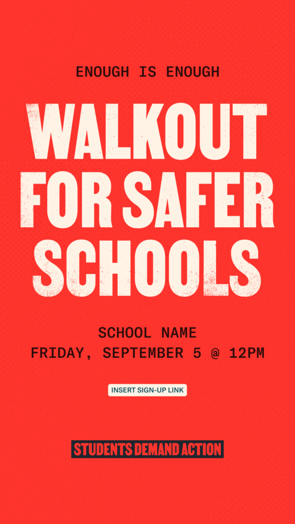 Sample social stories template for the Students Demand Action national walkout for safer schools